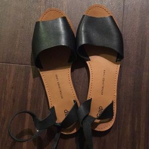 Gap Black Leather Sandals
